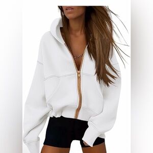 🆕Zip-Up Hoodie with Gold Zipper